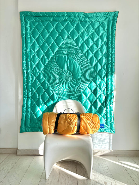 Nautilus Yorgan Blanket - Aegean Blue